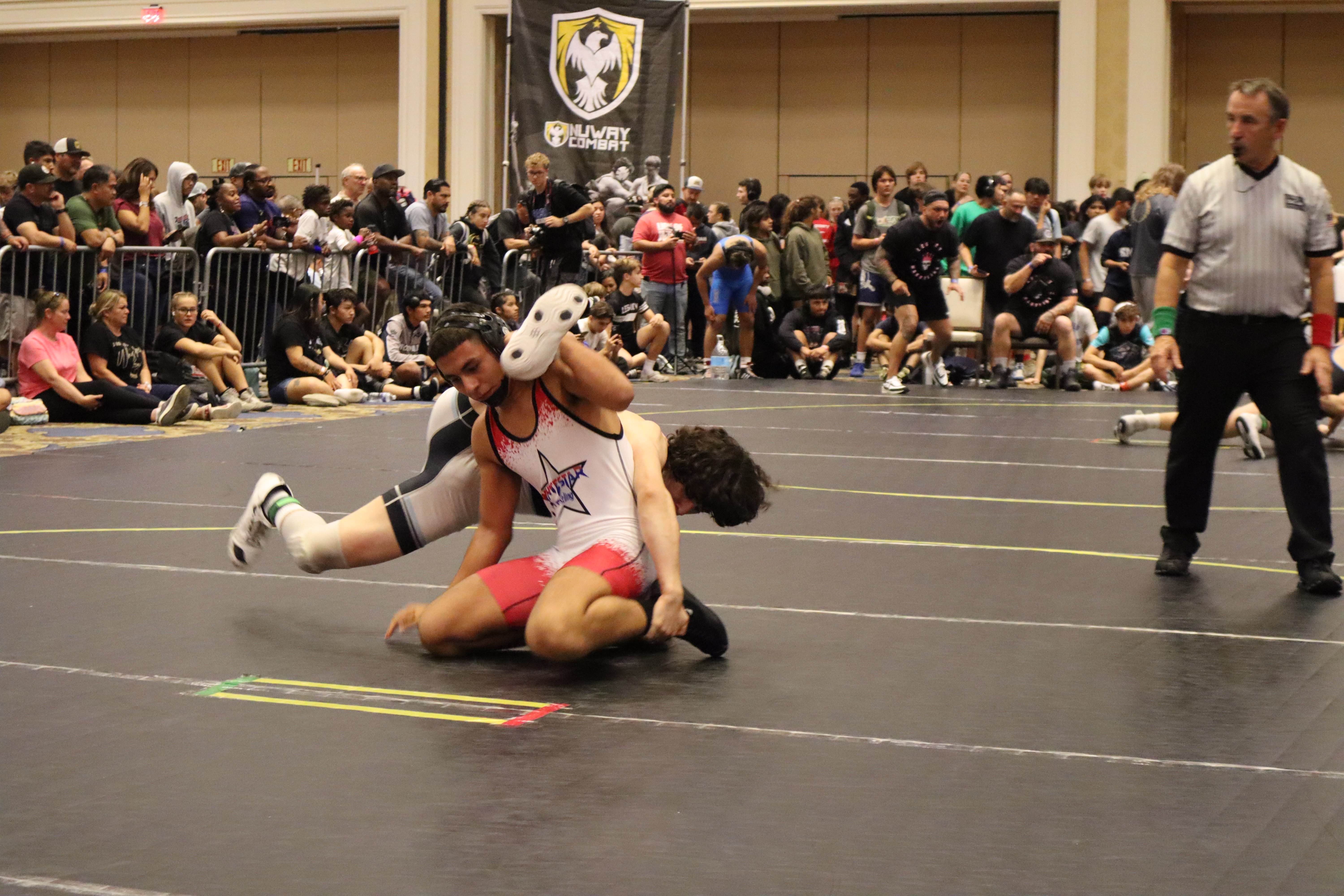 WhiteStar wrestler in competition